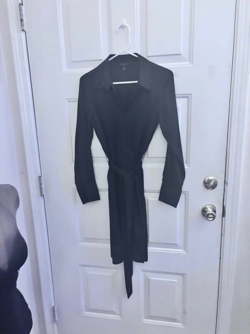Banana Republic Black Long-Sleeve Wrap Dress - Picture 4 of 7